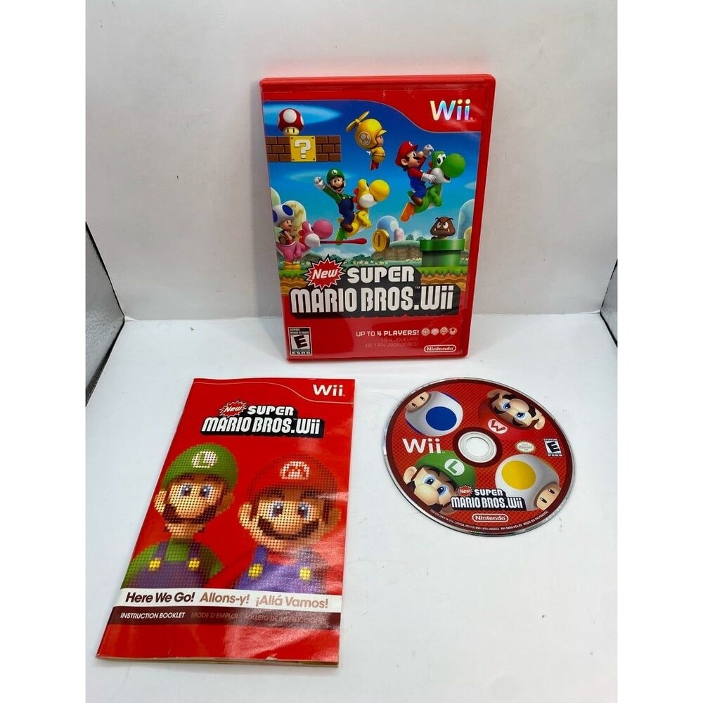 New Super Mario Bros. Wii (Nintendo Wii, 2009) w/ Insert Tested NSMB Minty Cond.